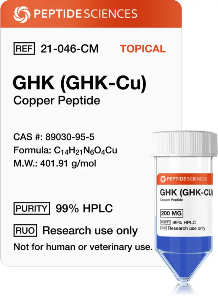GHK-Cu — frasco para pesquisa