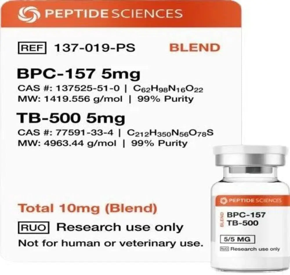 Wolverine Blend (BPC-157 · TB-500) — frasco para pesquisa