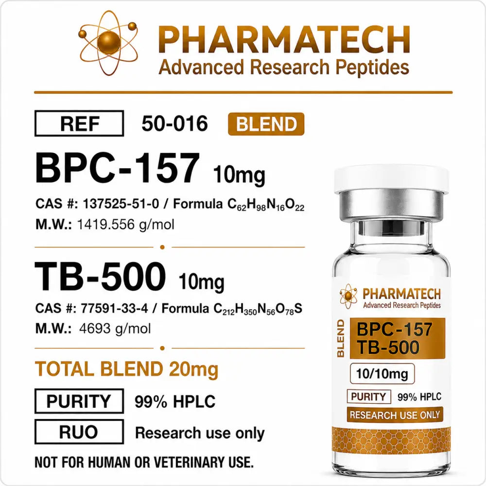 Wolverine Blend (BPC-157 · TB-500) — frasco para pesquisa